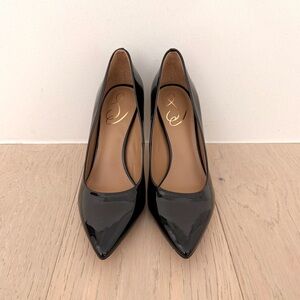 Sam Edelman Black Patent Pointed-Toe Pumps